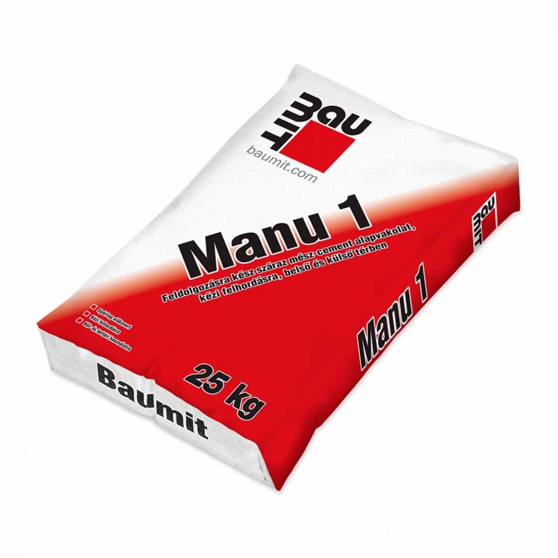 Baumit Manu 1 mész-cement alapvakolat - 25 kg